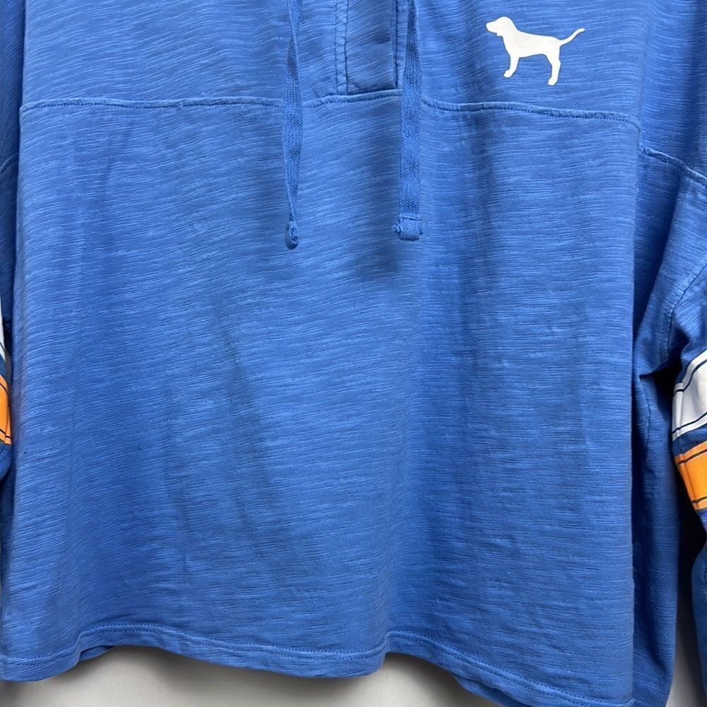 PINK Victoria’s Secret Blue Cropped Spirit Jersey size small. EUC - Picture 6 of 14
